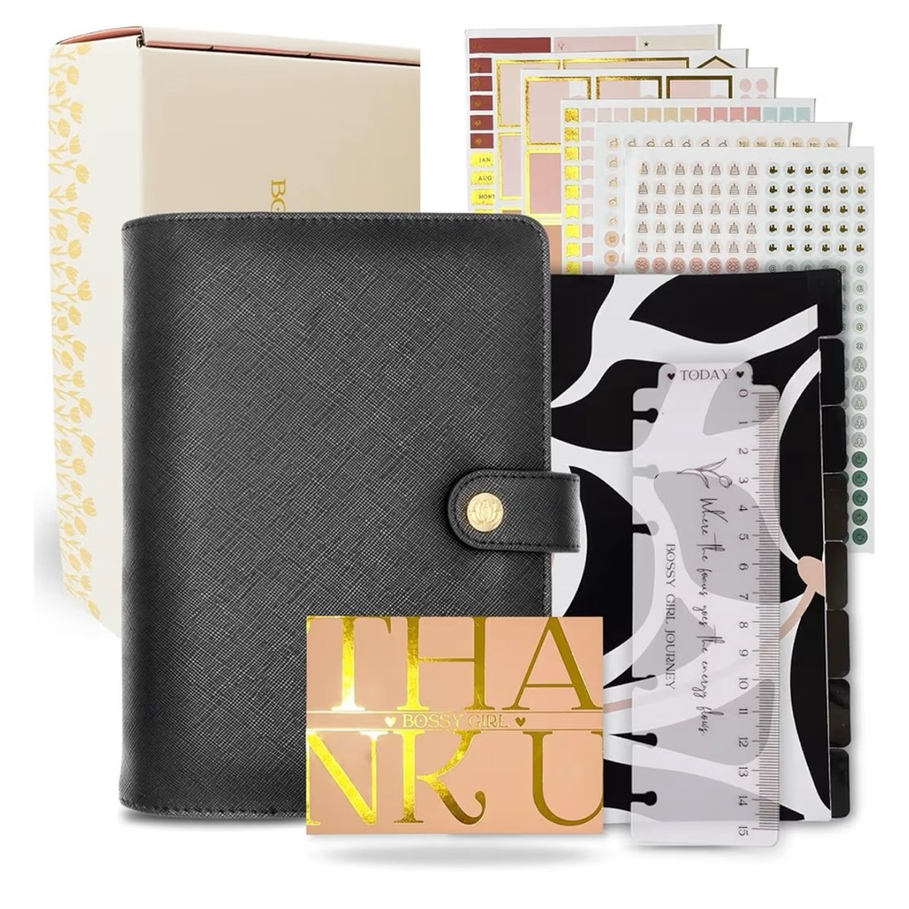 Black Planner Binder by Bossy Pants